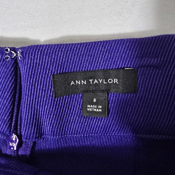 Ann Taylor Belted Pencil Skirt Purple Womens Size 8 - Picture 3 of 8